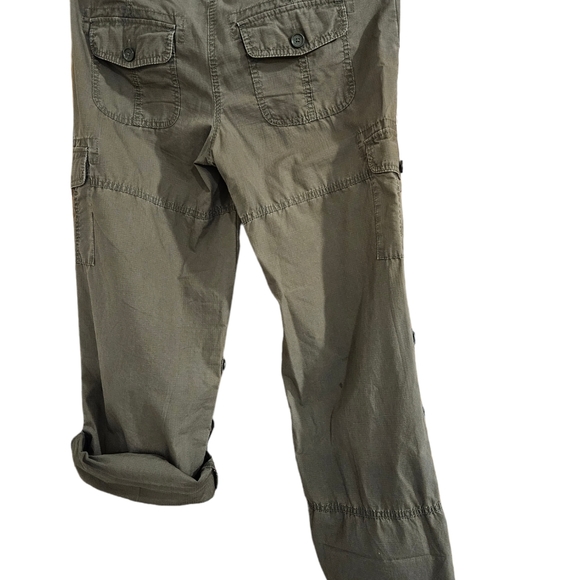 Anne Taylor Loft Cargo Utility pants/shorts army green size 6 - Picture 8 of 14